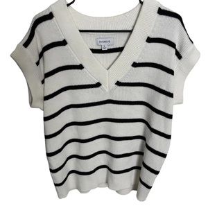 Evereve Striped V-Neck Sweater